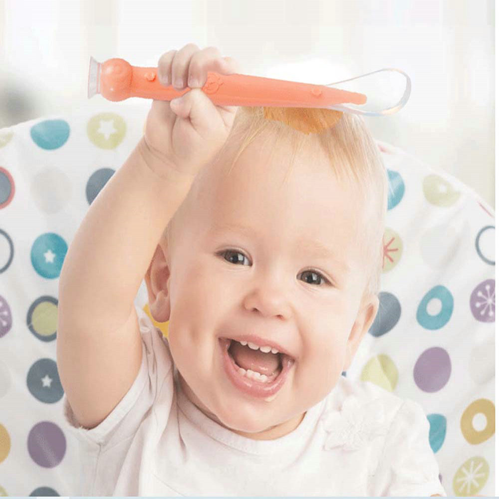 Baby Spoon  Snoopy Standable Scoop For Six Month Old Baby Shatterproof  Adsorbent Soft Spoon LOvely Tableware		 4
