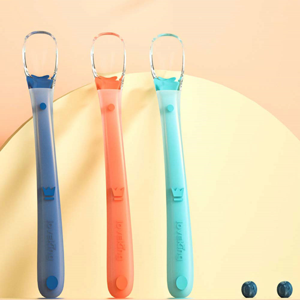 Baby silicone soft spoon  baby newborn eating spoon feeding spoon children's tableware	 2