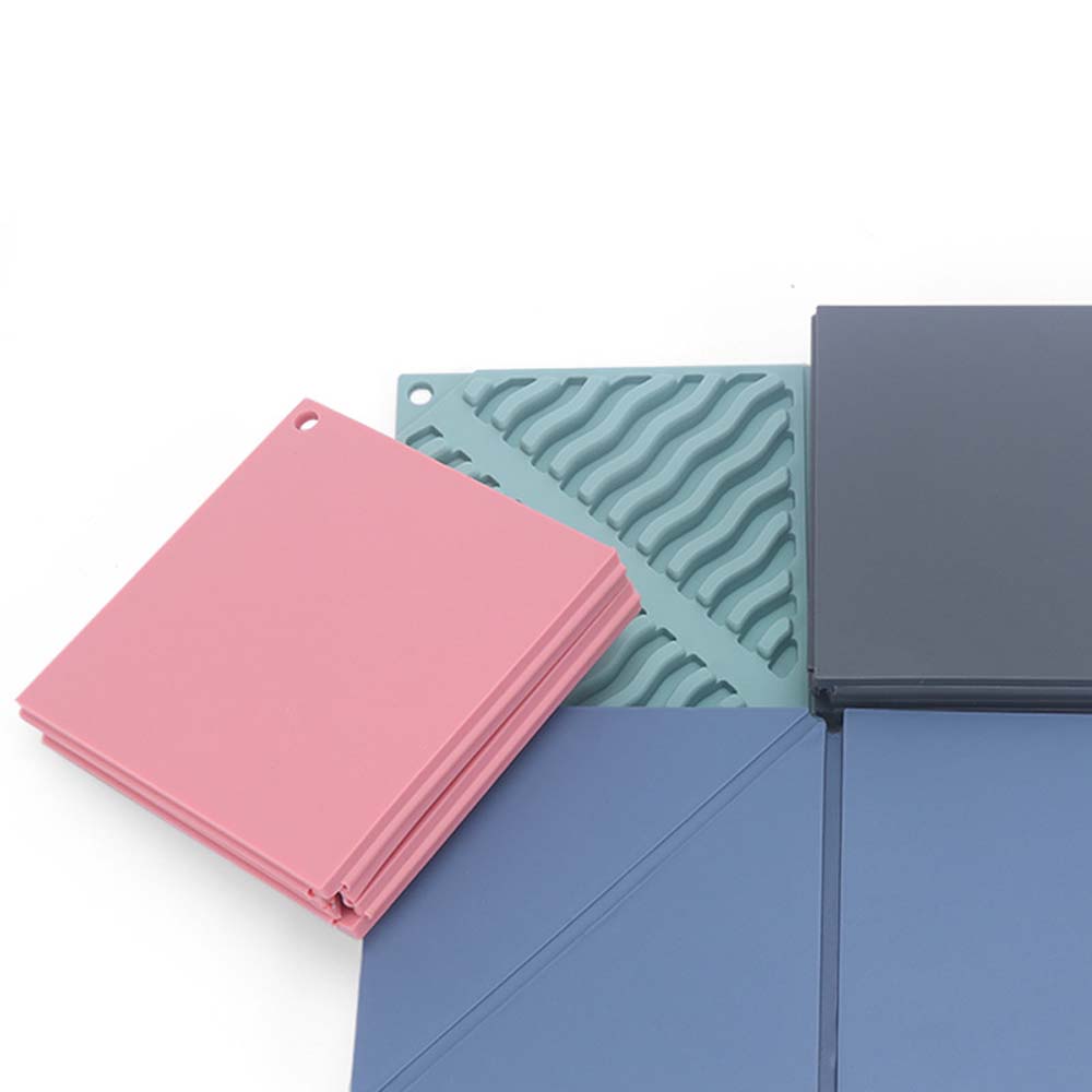 Silicone folding insulated placemat  kitchen supplies bowl pan coaster waterproof non-slip soft table mat  6