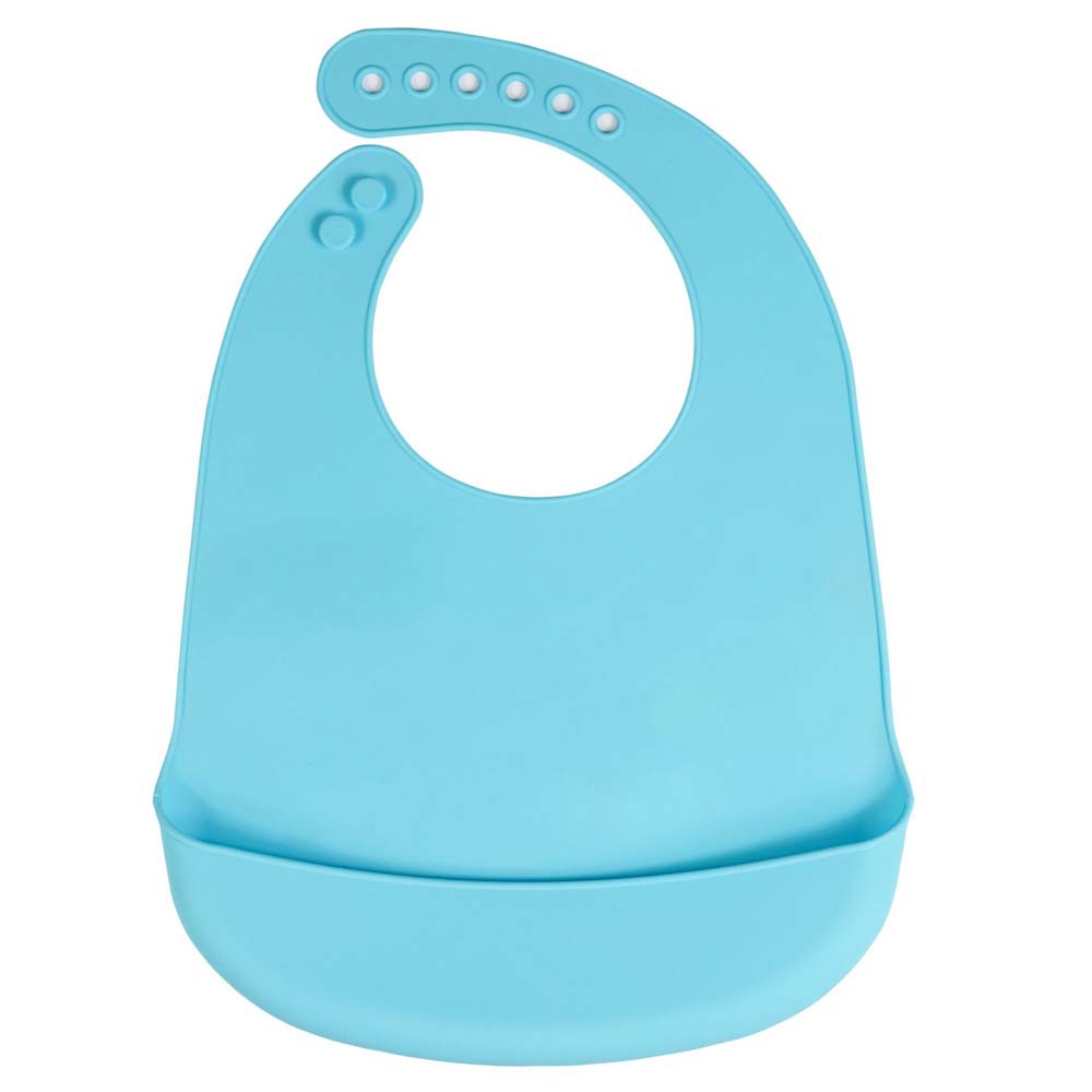 Baby silicone bib  baby  waterproof food pocket bib child saliva pocket for children					 3