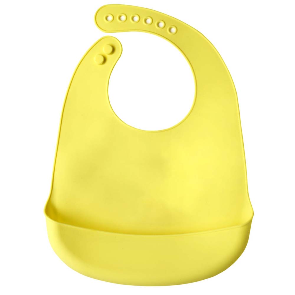 Baby silicone bib  baby  waterproof food pocket bib child saliva pocket for children					 4
