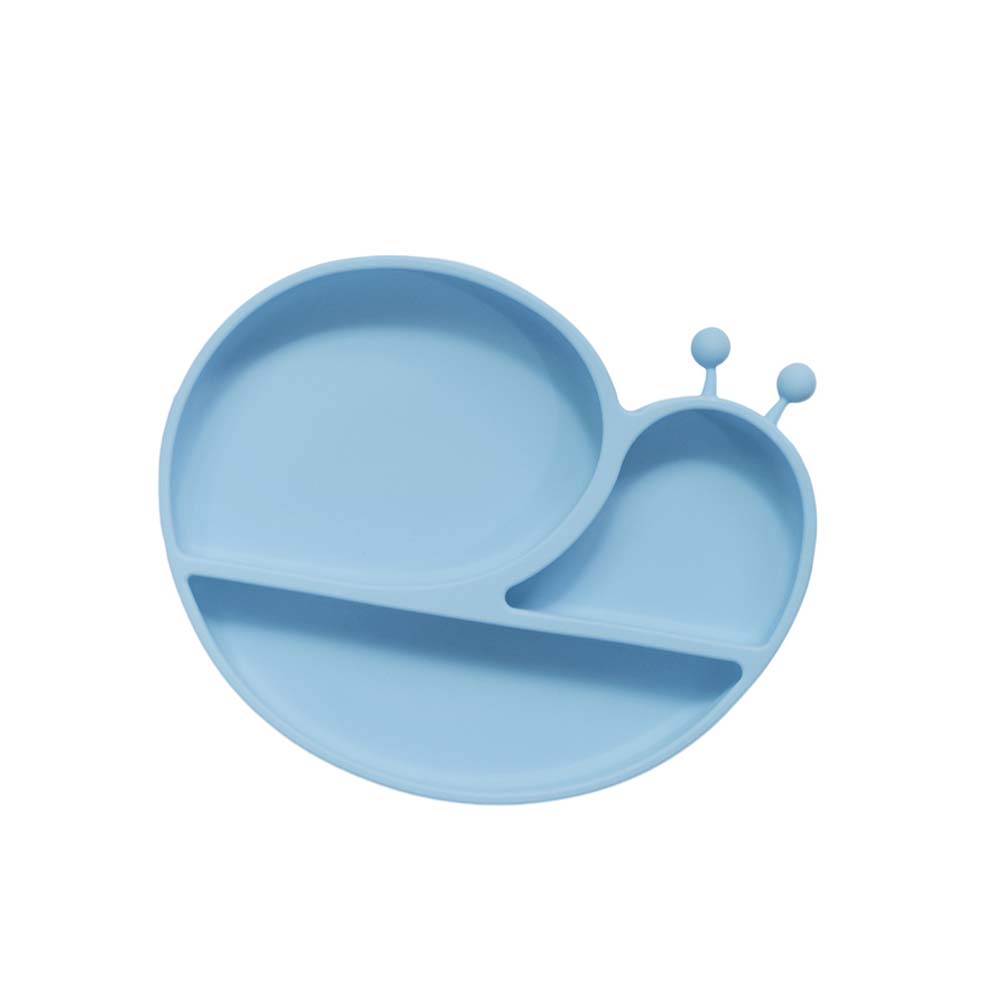 Silicone meal plate For Baby 1-7 Years Old infant meal training sub-compartment food plate Cartoon  baby tableware				 6