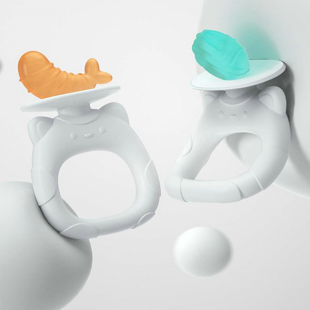 Teether Baby Teething Stick Food Grade Silicone Anti-Eating Hand Artifact Baby Biting Rubber Toy 5