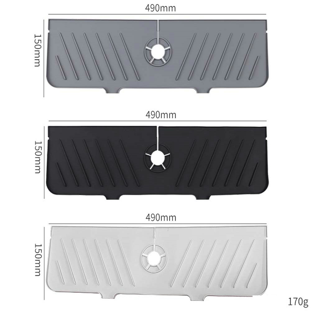 Upgrade silicone faucet draining mat bathroom faucet pad sink faucet splash proof drying mat