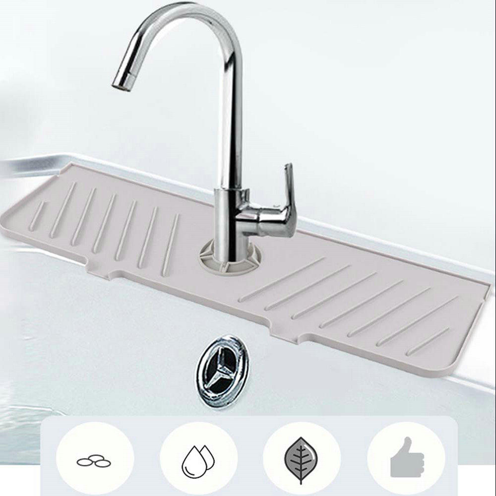 Upgrade silicone faucet draining mat bathroom faucet pad sink faucet splash proof drying mat 7