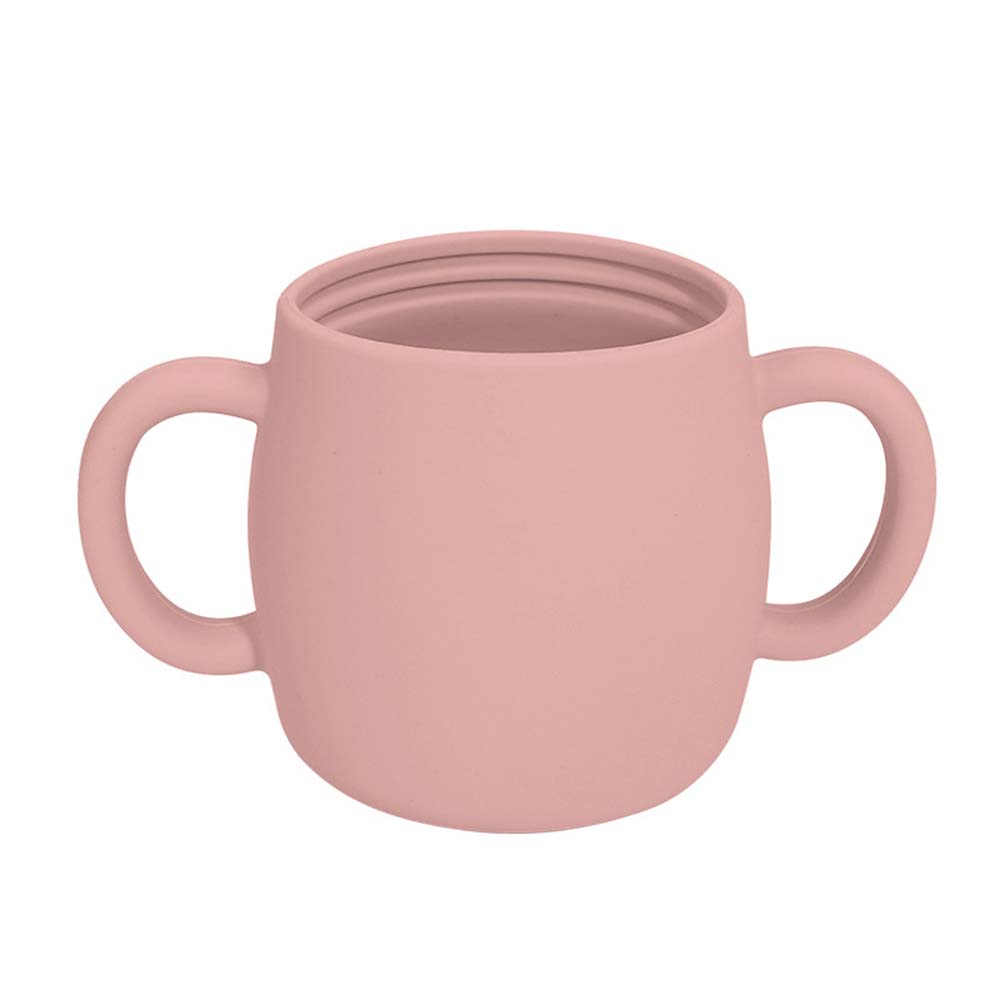 silicone learning cup with straw child anti-drop high temperature training cup baby silicone cup with lid 2