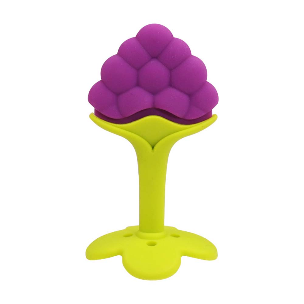Baby silicone bite baby teething stick three-dimensional fruit tooth gel newborn teething device soothing bite Glue toys