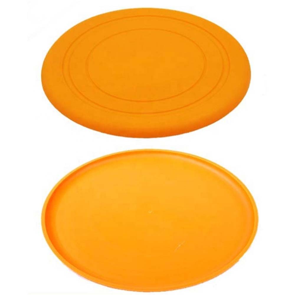 Dog frisbee side herding Golden Retriever training dog practice pet toys bite resistant soft silicone flying saucer 