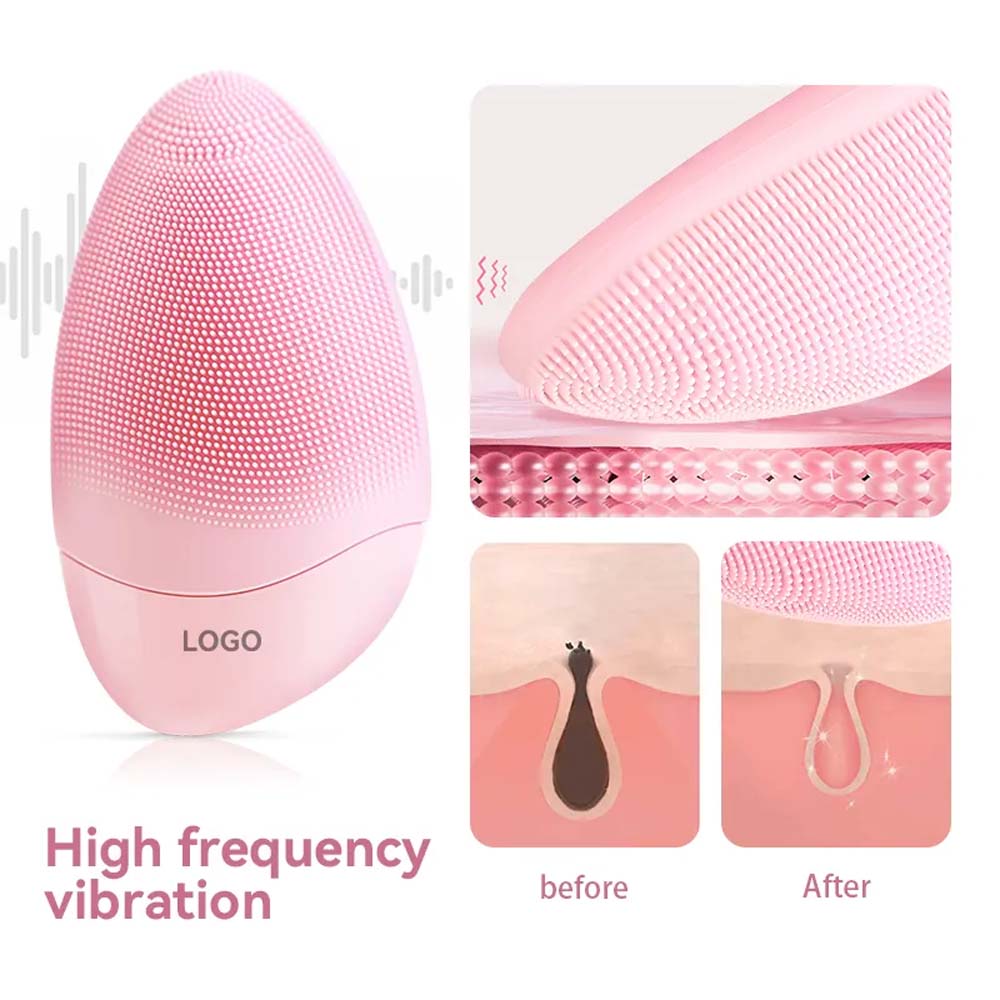 Trending beauty products personal care deep face cleaning waterproof silicone facial cleanser brush 3