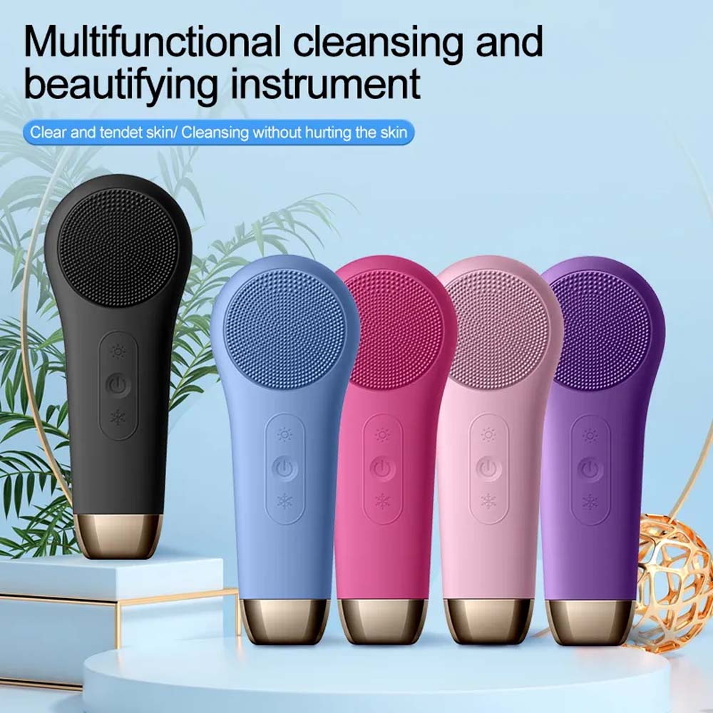 Electric Heat Cool Deep Cleansing Facial Brush Face Cleaning Beauty Personal Care Home Use Tool Beauty Equipment 5