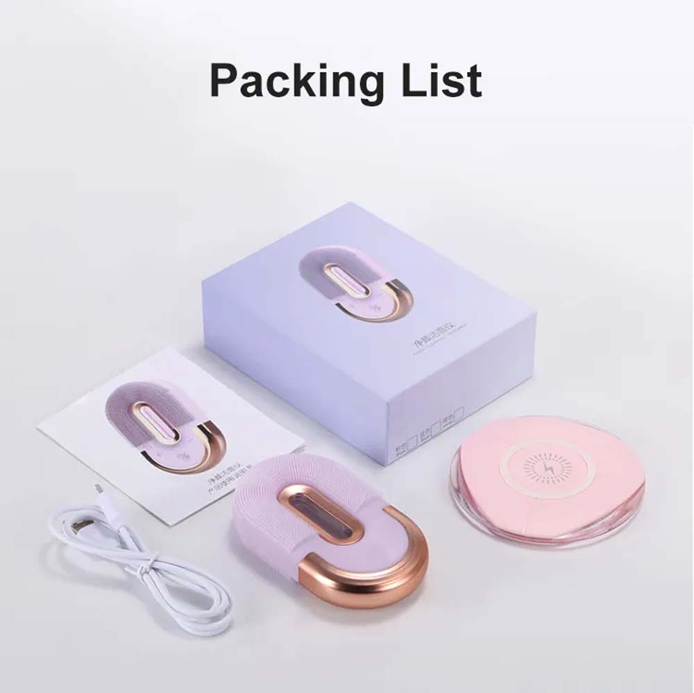 Waterproof Facial Cleaning Exfoliator Cosmetics Equipment Home Use Silicone Electric Face Cleaner Brush Beauty Device 7