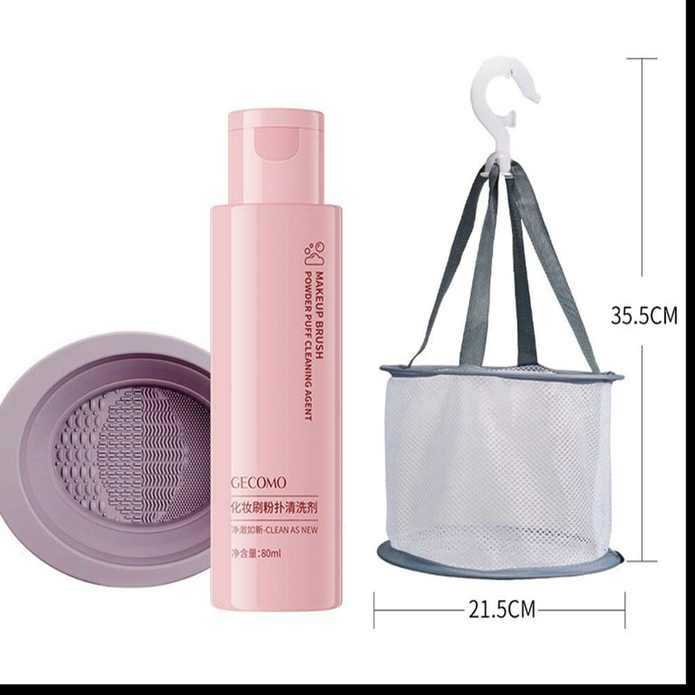 Folding silicone washing bowl Makeup brush egg cleaning cleaning mat Makeup tool washing pad 4