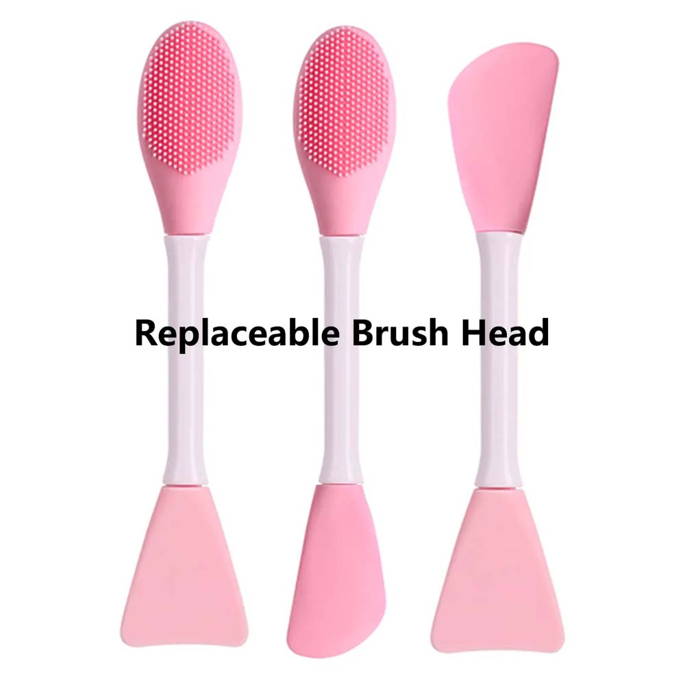 Cosmetic Beauty Tool Double-Ended Silicone Face Mud Mask Brush Applicator for Cream Lotion Moisturizer 6
