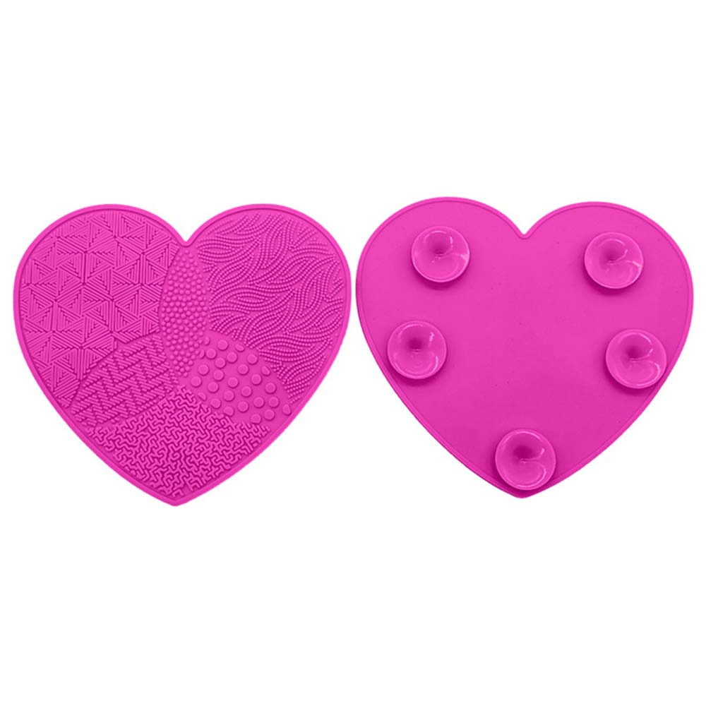 Heart-shaped makeup brush brush pad bottom suction cup scrubbing pad Zoned brush cleaning pad