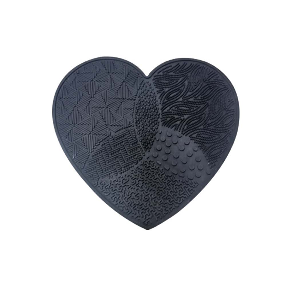 Heart-shaped makeup brush brush pad bottom suction cup scrubbing pad Zoned brush cleaning pad 4