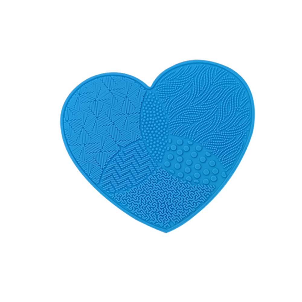 Heart-shaped makeup brush brush pad bottom suction cup scrubbing pad Zoned brush cleaning pad 5