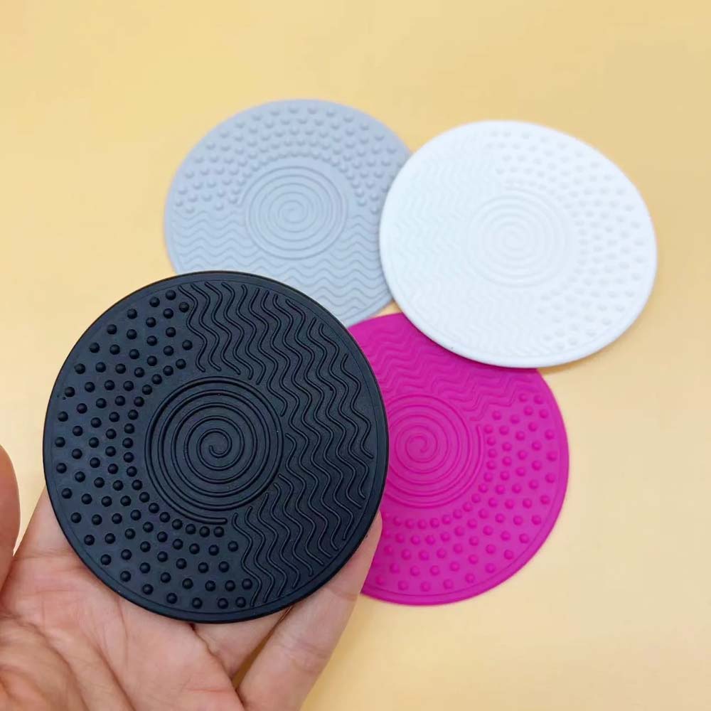 Silicone Multi Color Makeup Brush Cleaner Mat Cosmetic Makeup Brush Cleaning Pad