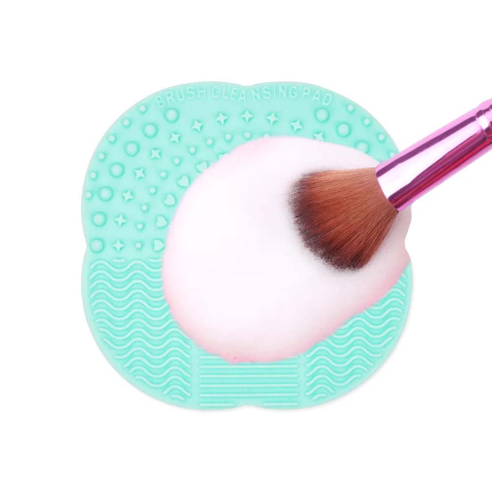 Scrubber Board Cosmetic Brush Cleaner Hand-Tool Mini Washing Pad Silicone Makeup Brush Cleaner Mat Pad 5
