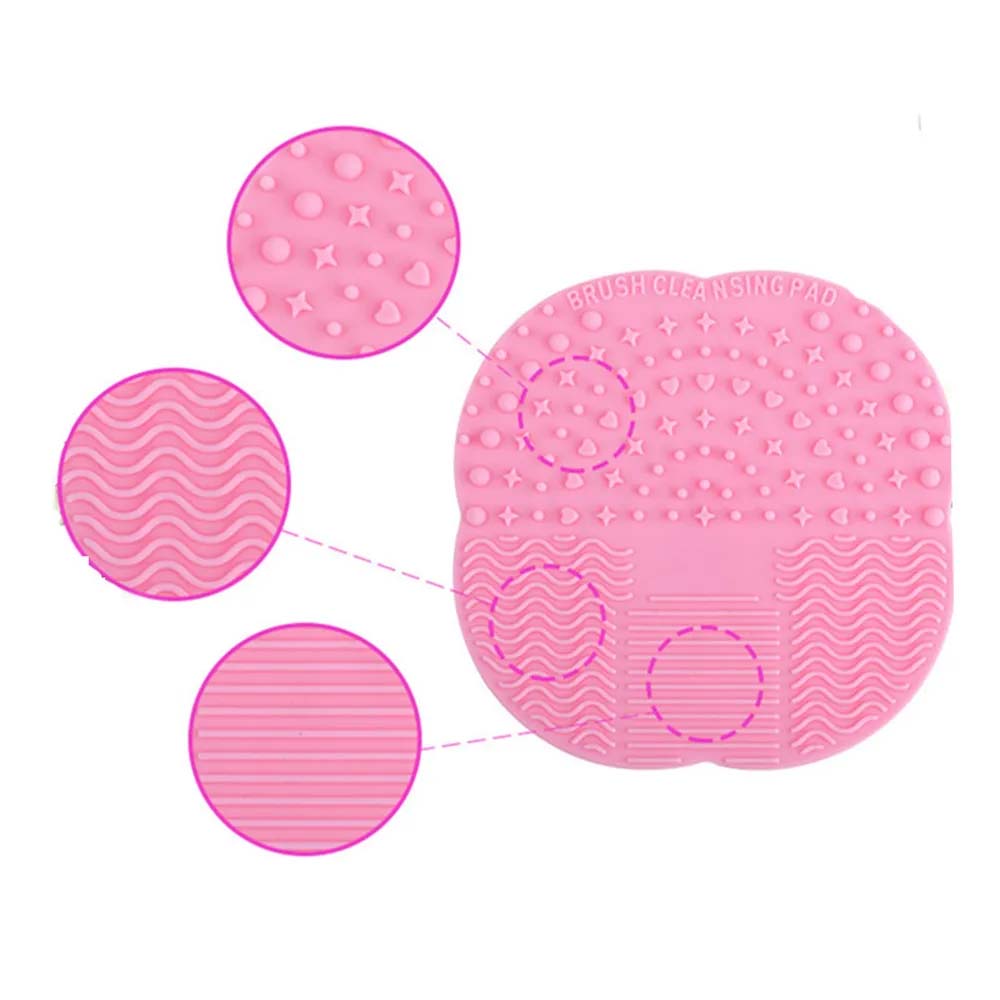 Scrubber Board Cosmetic Brush Cleaner Hand-Tool Mini Washing Pad Silicone Makeup Brush Cleaner Mat Pad