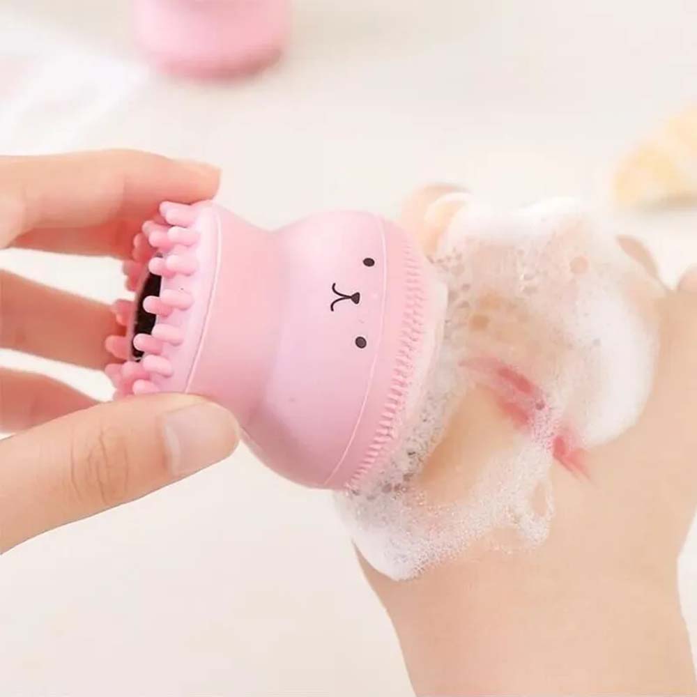 skin care Silicon Hand Wash Facial Cleaning Face Scrubbers deep Cleaning Brush Cleansing Pad 2
