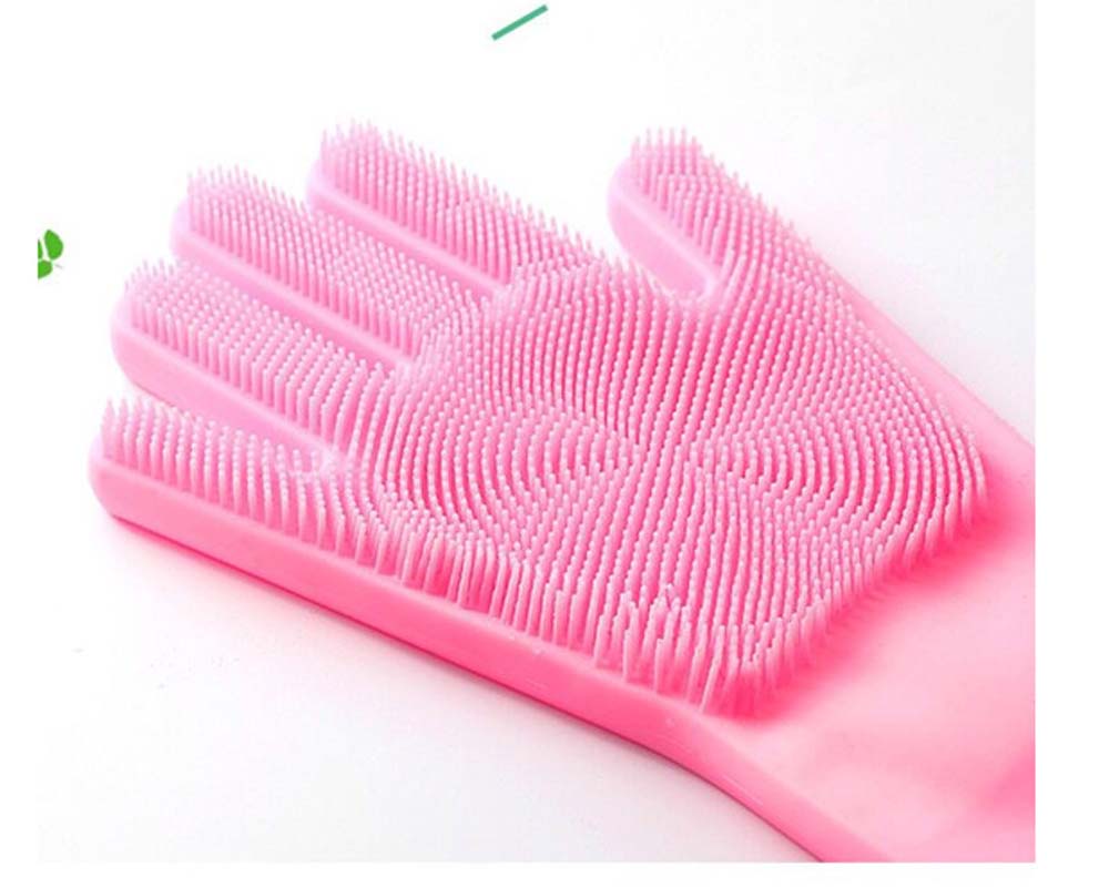 Silicone gloves Dishwashing brush gloves Household insulation Kitchen cleaning gloves 2
