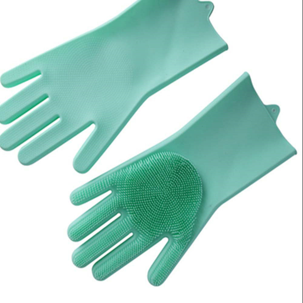 Silicone gloves Dishwashing brush gloves Household insulation Kitchen cleaning gloves