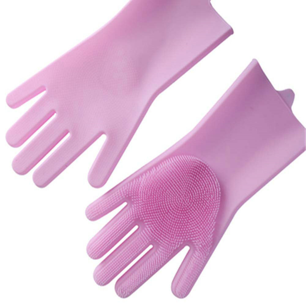 Silicone gloves Dishwashing brush gloves Household insulation Kitchen cleaning gloves 5