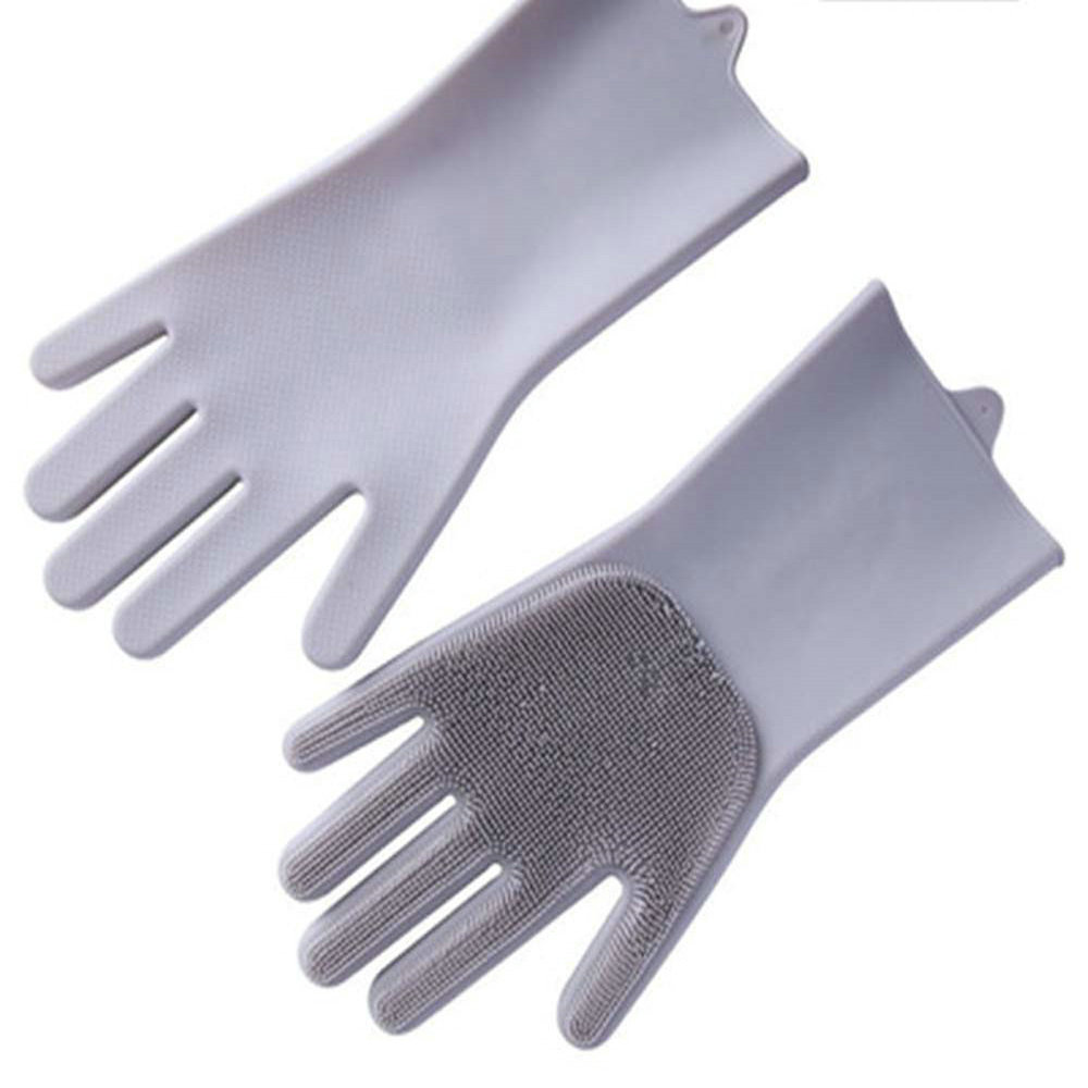 Silicone gloves Dishwashing brush gloves Household insulation Kitchen cleaning gloves 6