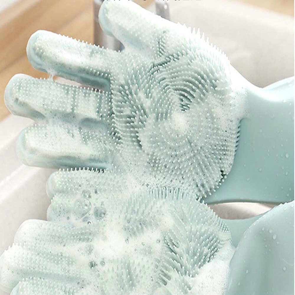 Gloves cleaning housework dishwashing gloves kitchen silicone antifreeze gloves 5