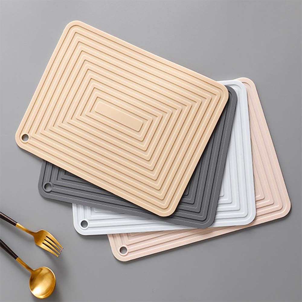 silicone pot mat square thickened heat insulation mat non-slip corrugated kitchen table mat 2