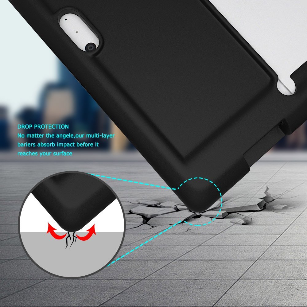 MingShore Microsoft Surface Pro 4 Silicone Rugged Case With Built-in Pen Holer Also Fits to Surface Pro 3 and New Surface Pro (2017) Cover 2