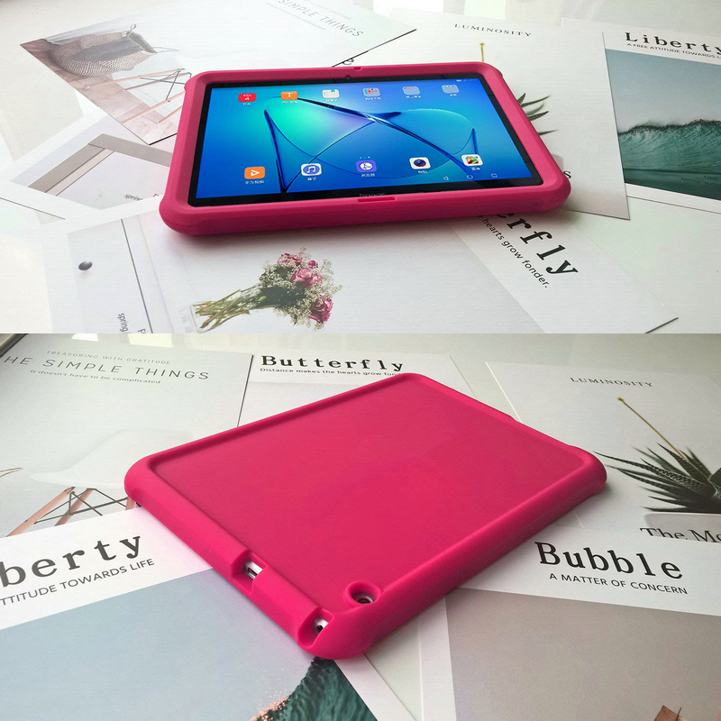 MingShore Cover For Huawei MediaPad T3 10 AGS-W09 AGS-L09 2017 Released 9.6 Inch Tablet Durable Soft Kids Friendly Silicone Rugged Case Raspberry 2