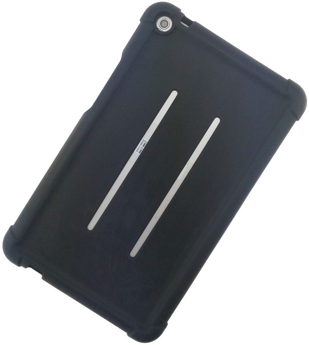 MingShore for Huawei MediaPad T3 8 Tablet Silicone Rubber Rear Bumper KOB-L09 KOB-W09 Kids Friendly Handstrap Soft Rugged Case Black 5