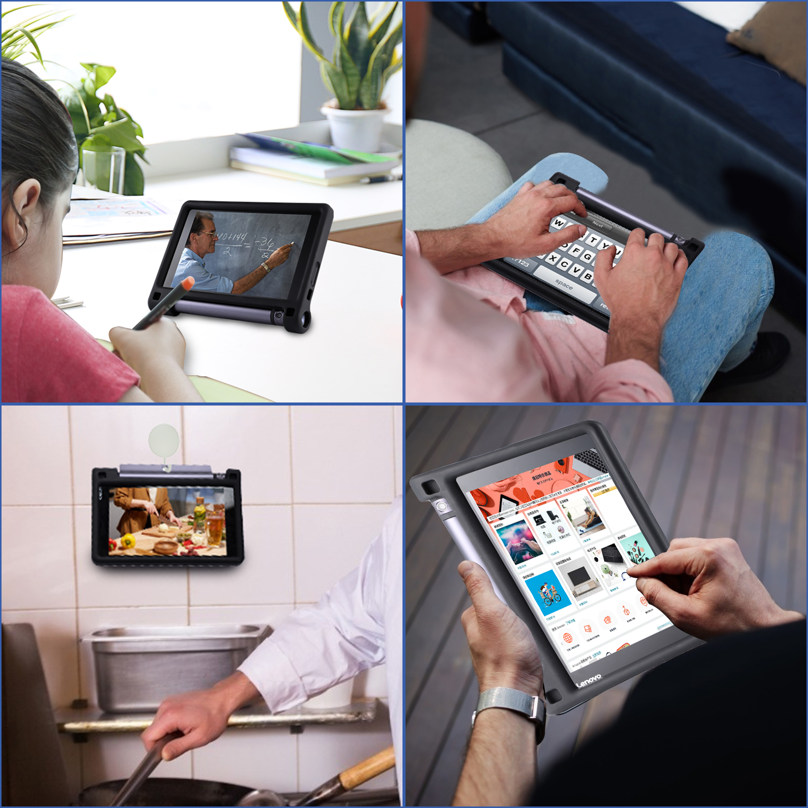 MingShore Cover For Lenovo Yoga Tab 3 8 Inch Tablet YT3-850M YT3-850F YT3-850L Tab 3 HD 8.0 Kids Friendly Tablet Silicone Rugged Case 7