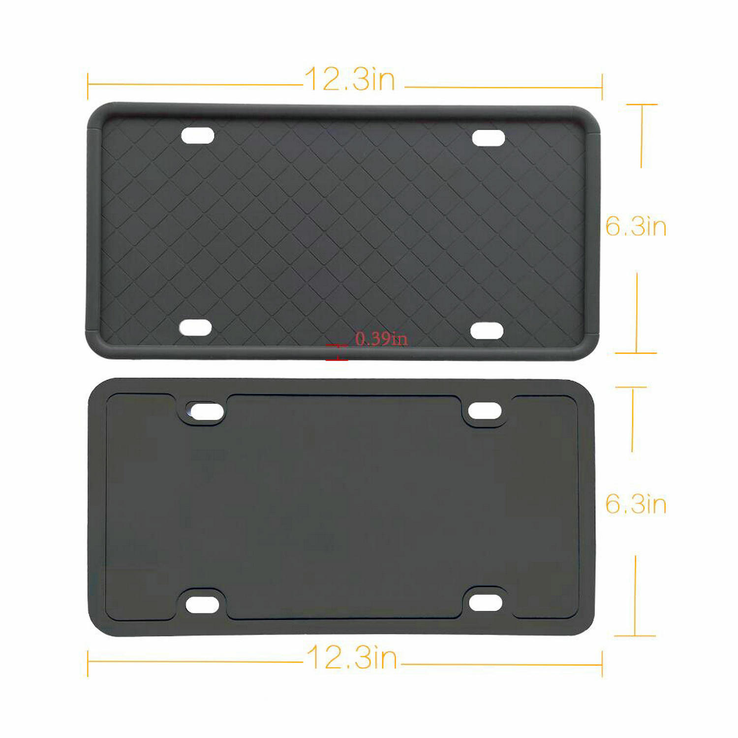 MingShore US License Plate Frame 2 PCs-Black 6