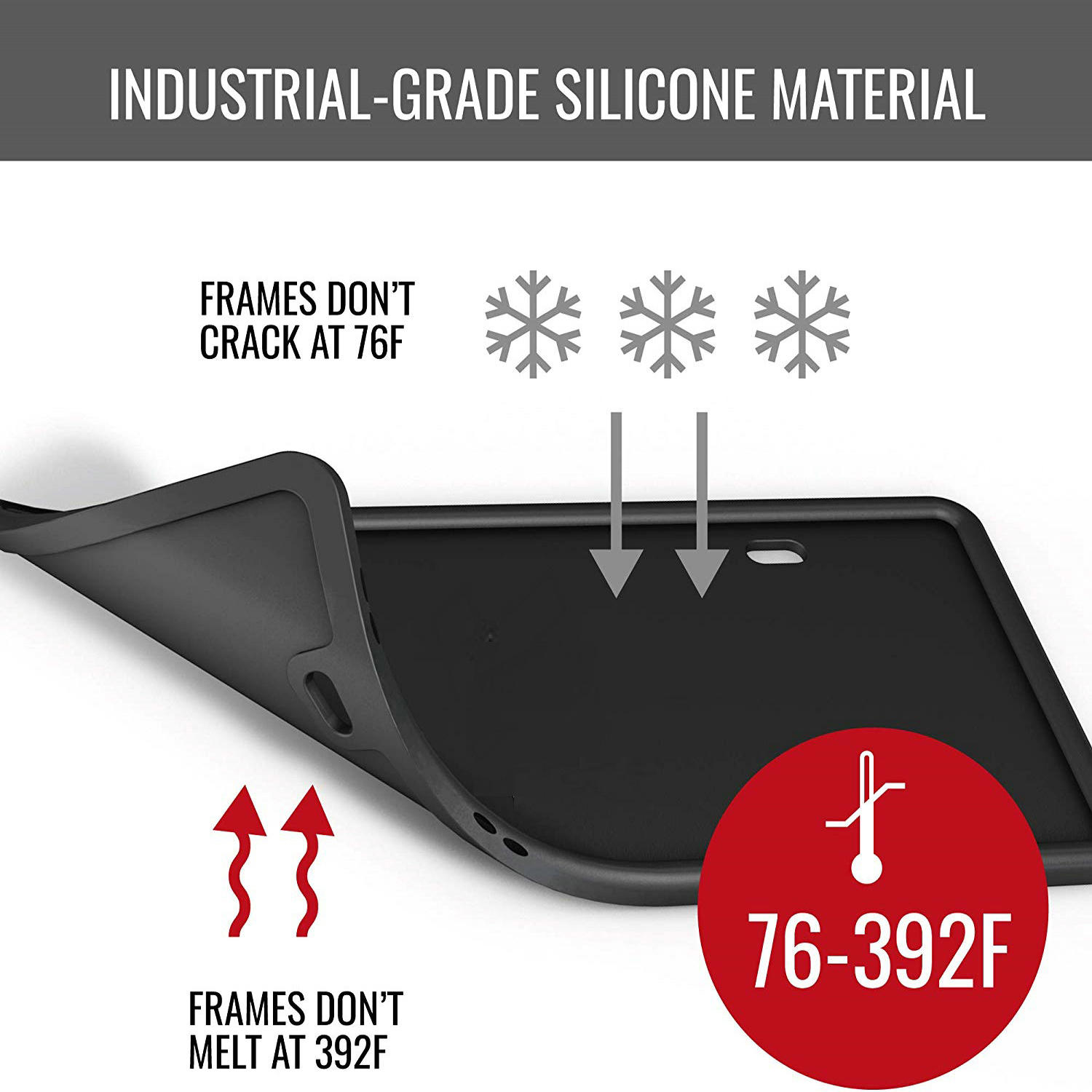 MingShore US License Plate Frame 2 PCs-Black 4