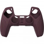 Ergonomic Soft Rubber Protective Case For Playstation 5 Ps5 Controller With Black Thumb Stick Caps