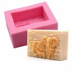 Elephant Family Soap Mold