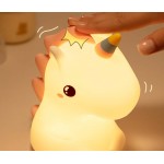 Creative unicorn pat night light Bedroom bedside child feeding sleep silicone pat light