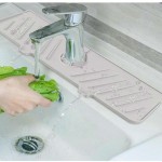 Upgrade silicone faucet draining mat bathroom faucet pad sink faucet splash proof drying mat